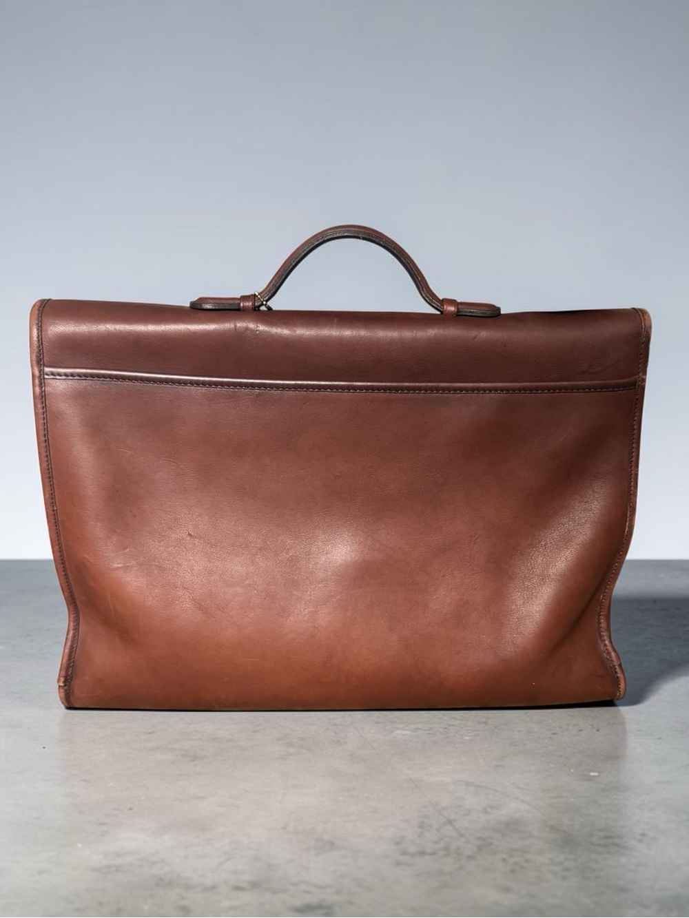 Vintage Coach Metropolitan Brief Bag 1990 Leather Brown Mahogany Laptop Bag Rare - Picture 2 of 5